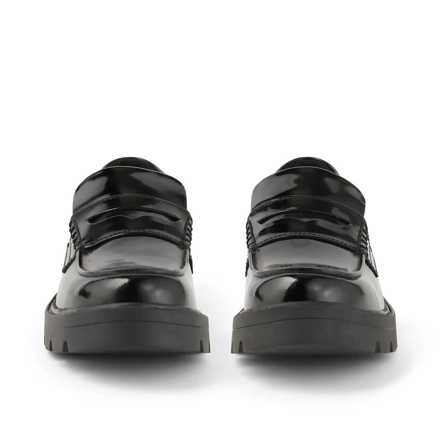 Kickers Adult Women's Black Patent Kori Loafer School Shoes