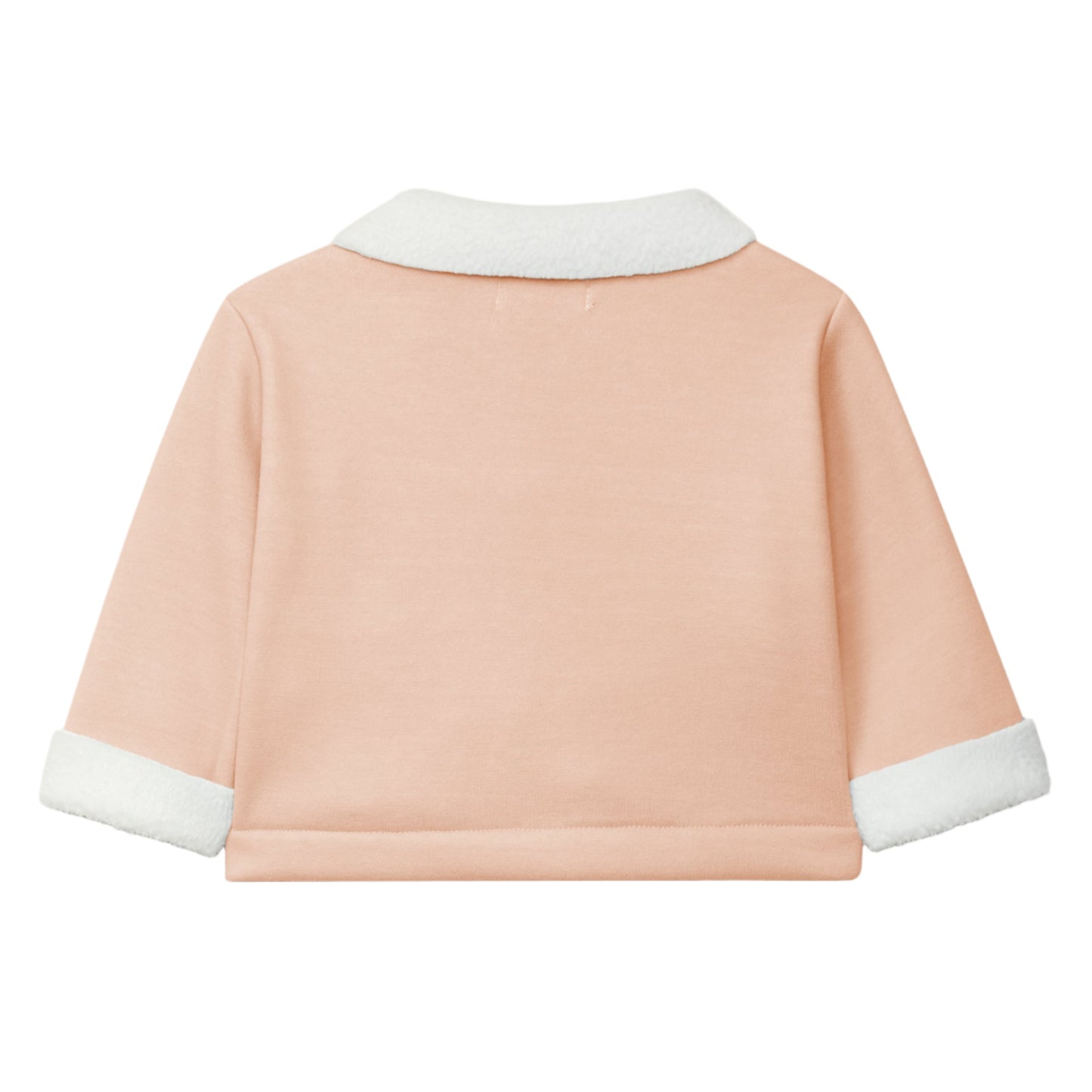 Laranjinha Baby Girl's Rose Pink Double Jersey Faux Fur Jacket