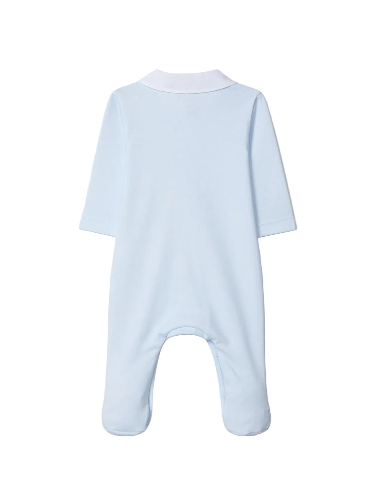 Laranjinha Baby Boy's Blue Round Collar Onesie