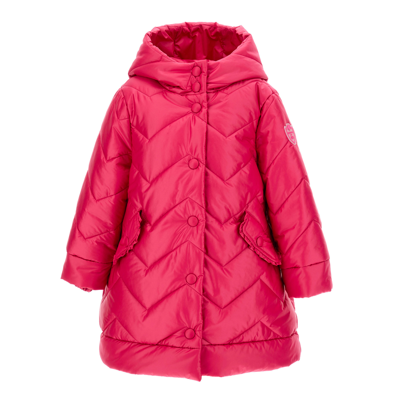 Monnalisa Girl's Fuchsia Quilted Technical Fabric Down Jacket