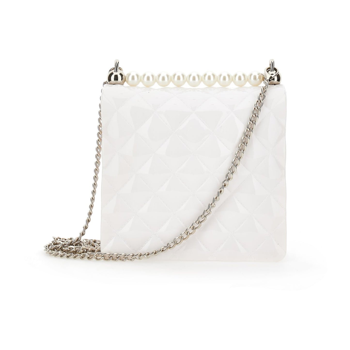 Monnalisa Girl's Cream Pearl Bag