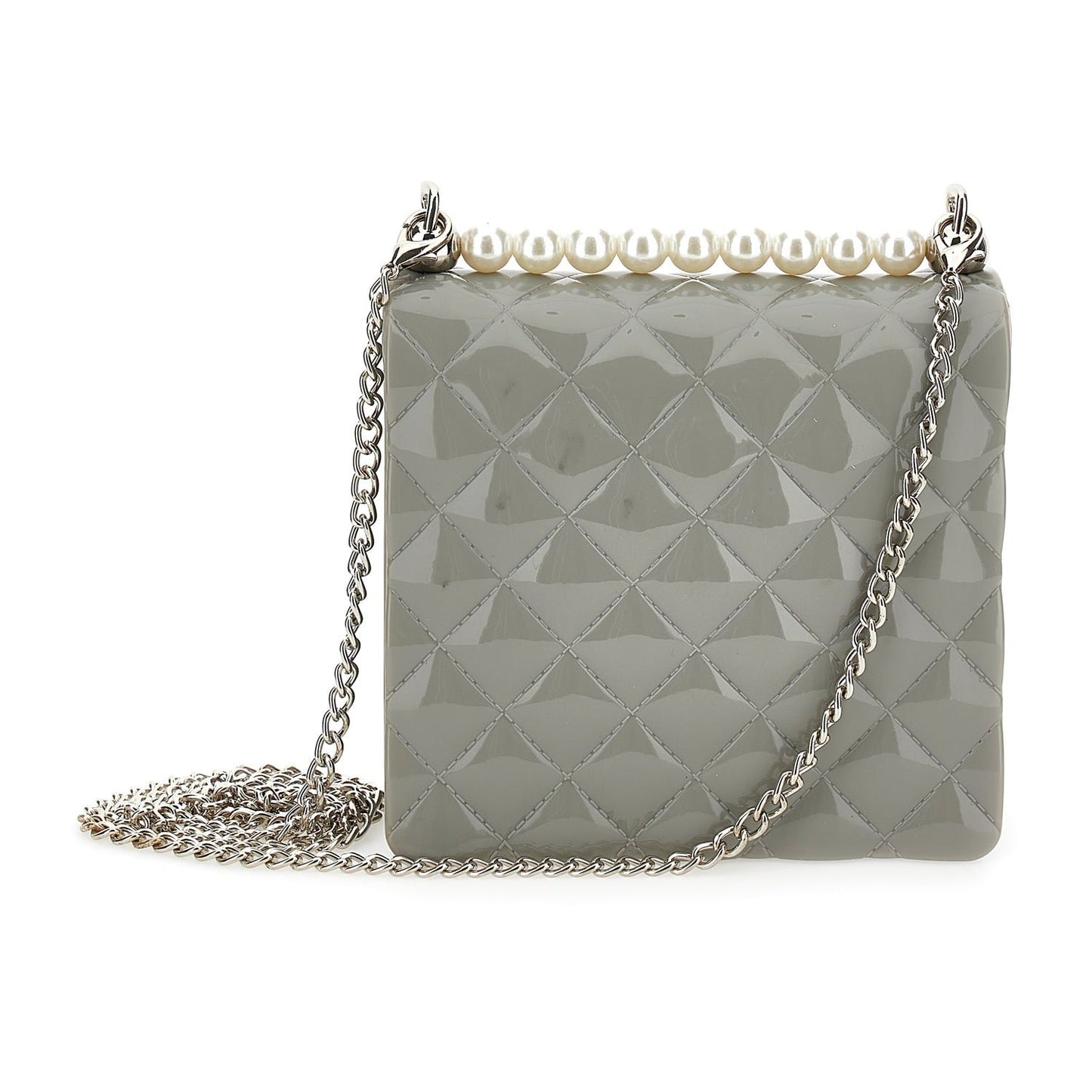 Monnalisa Girl's Grey Pearl Bag