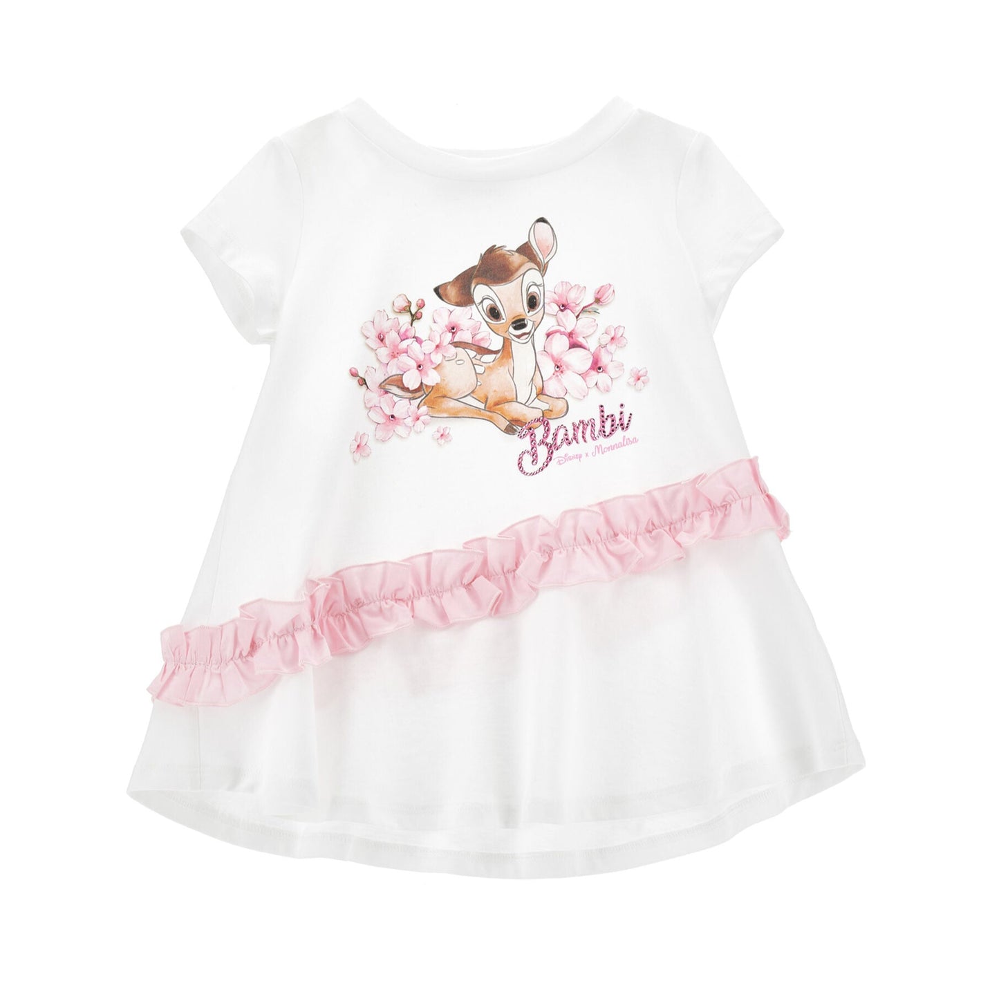 Monnalisa Girl's White Maxi Bambi Rhinestone T-Shirt
