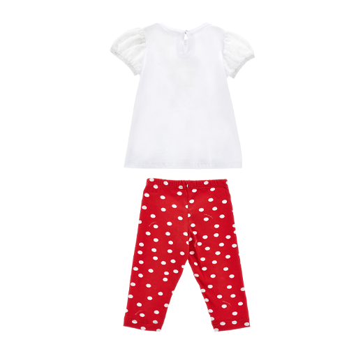 Monnalisa Baby Girl's Red & White Leggins Set