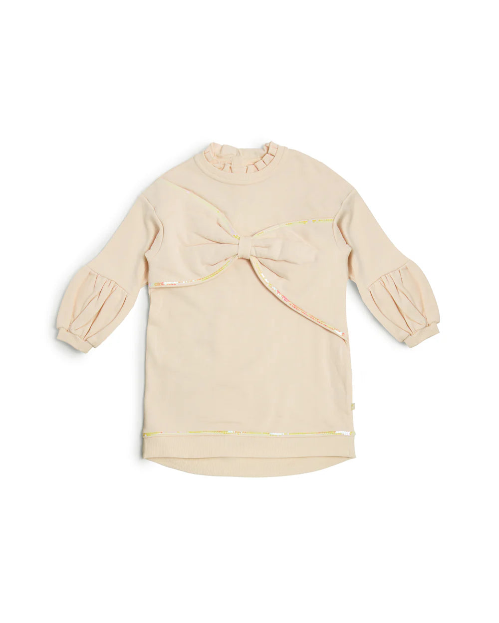 Caramelo Girl's Mink Bow Sweater Dress