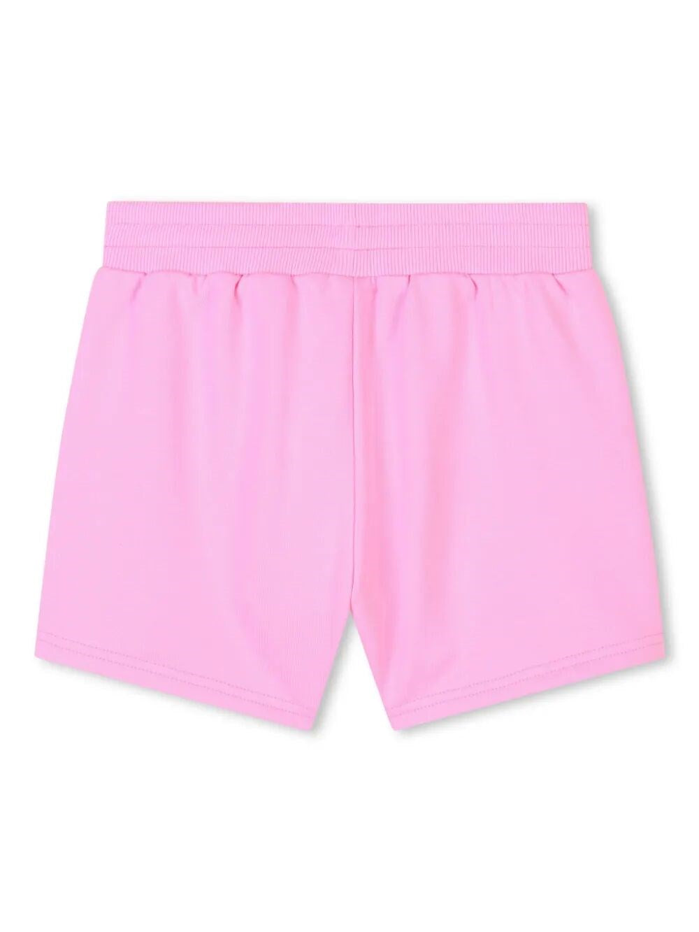 Billie Blush Girl's Pink Grpahic Fleece Shorts