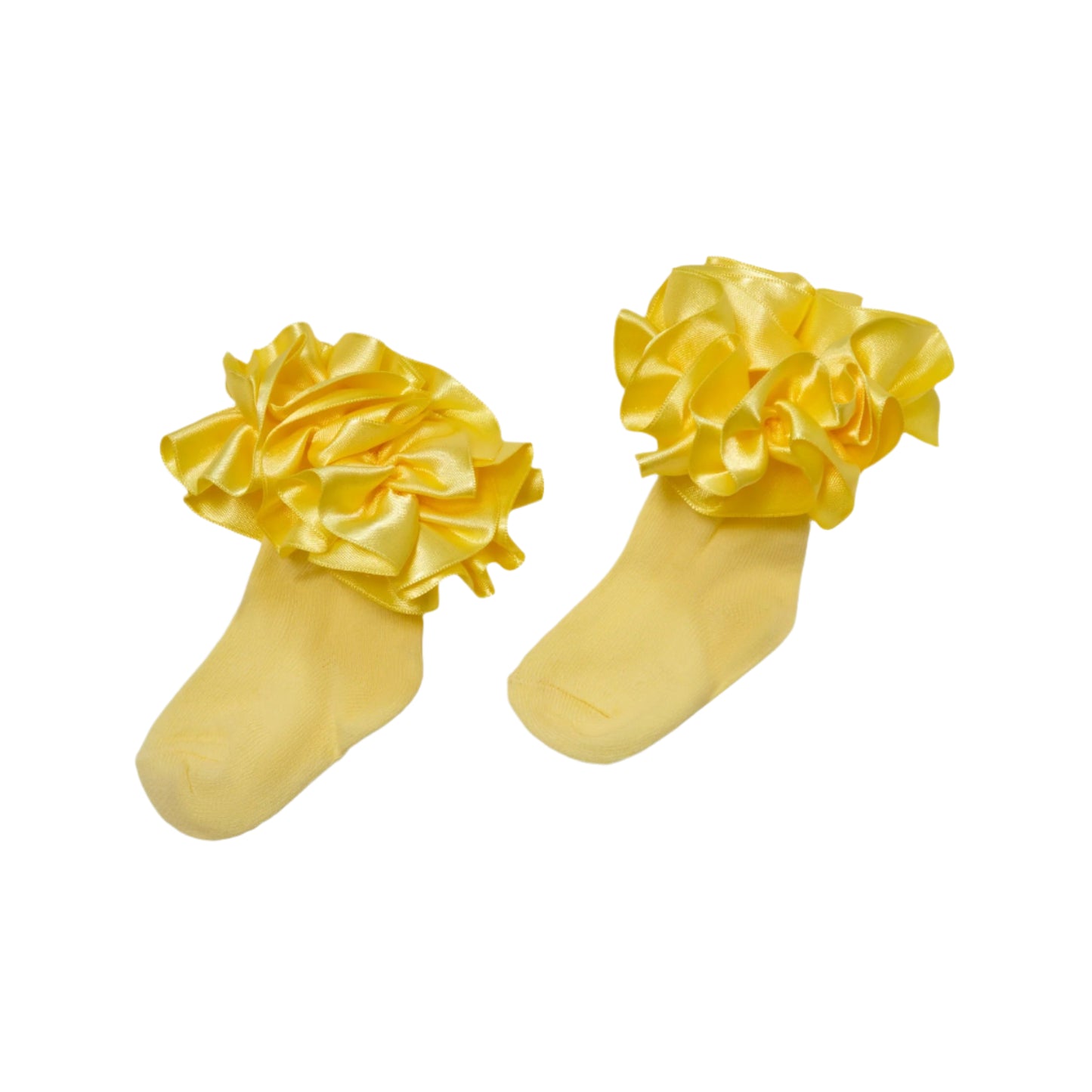 Caramelo Girl's Lemon Ribbon Ankle Socks
