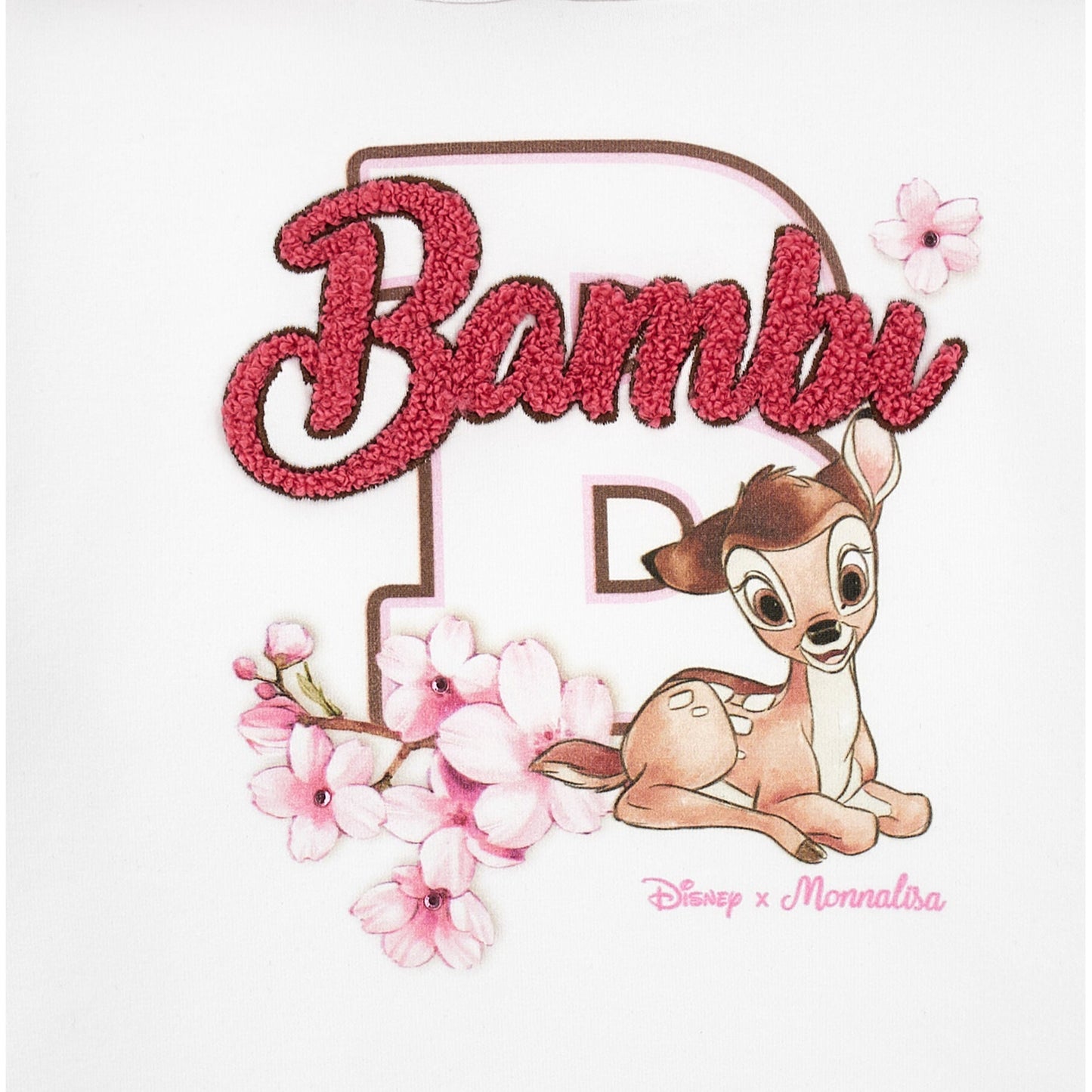 Monnalisa Girl's White Bambi Hoodie