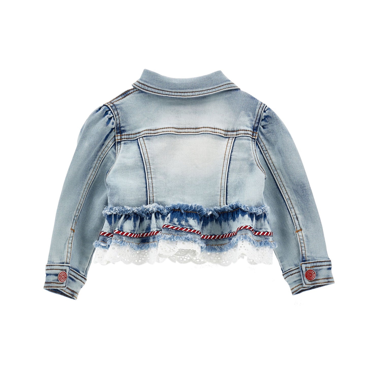 Monnalisa Girl's Denim Frill Jacket