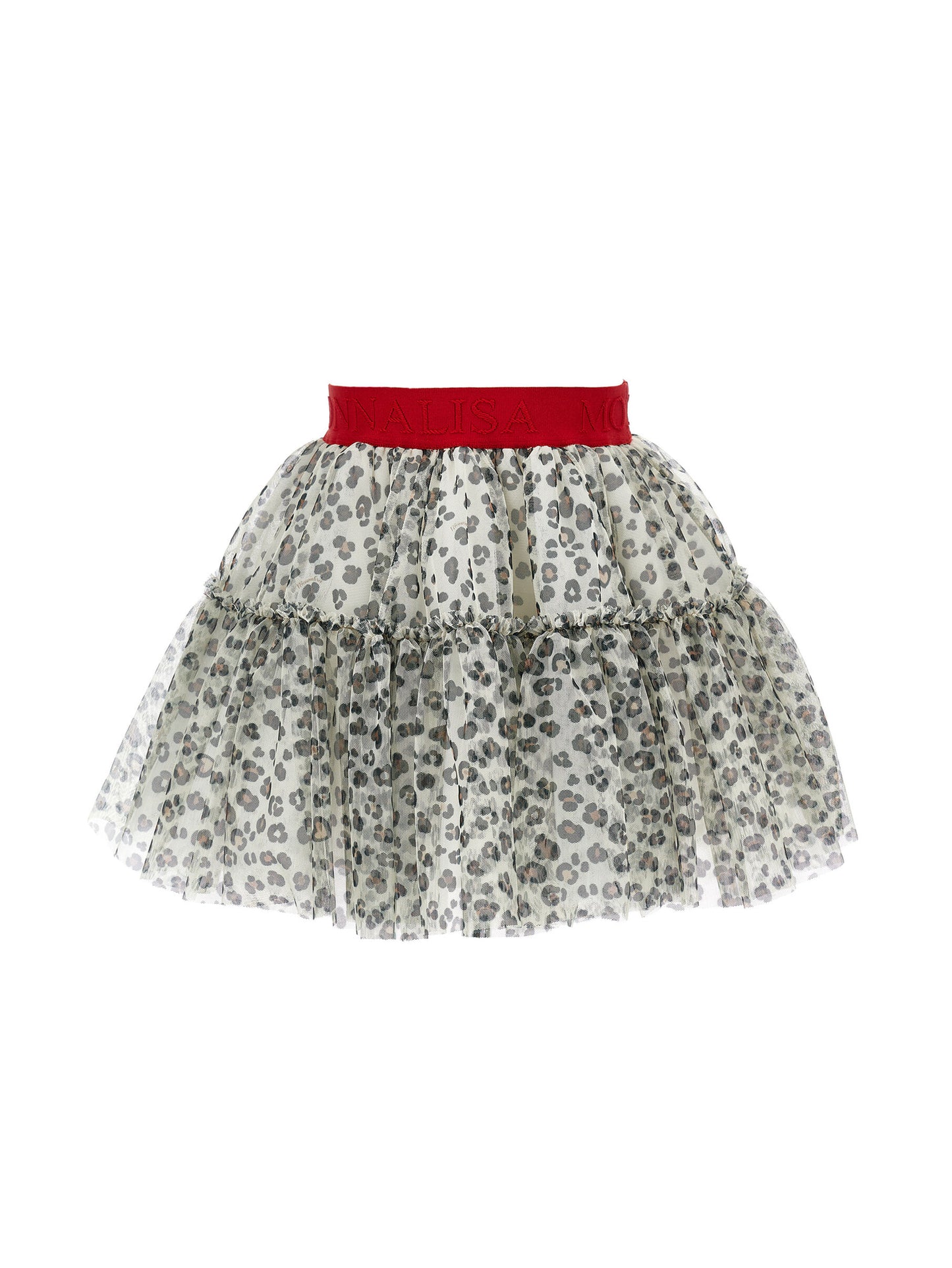 Monnalisa Girl's Leopard Print Tulle Skirt