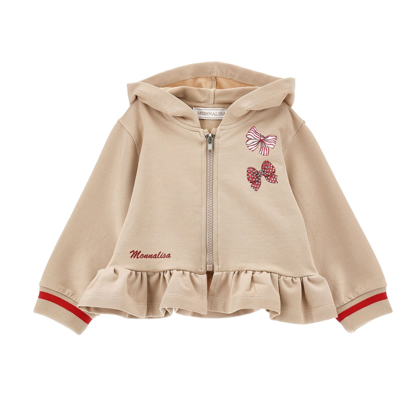 Monnalisa Baby Girl's Ecru Rhinestone Hoodie