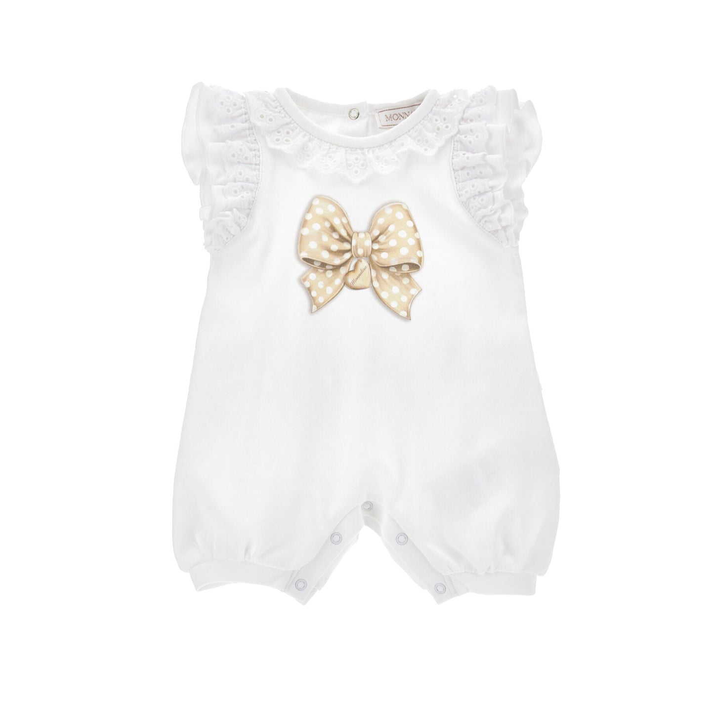 Monnalisa Baby Girl's Sangallo Cotton Romper