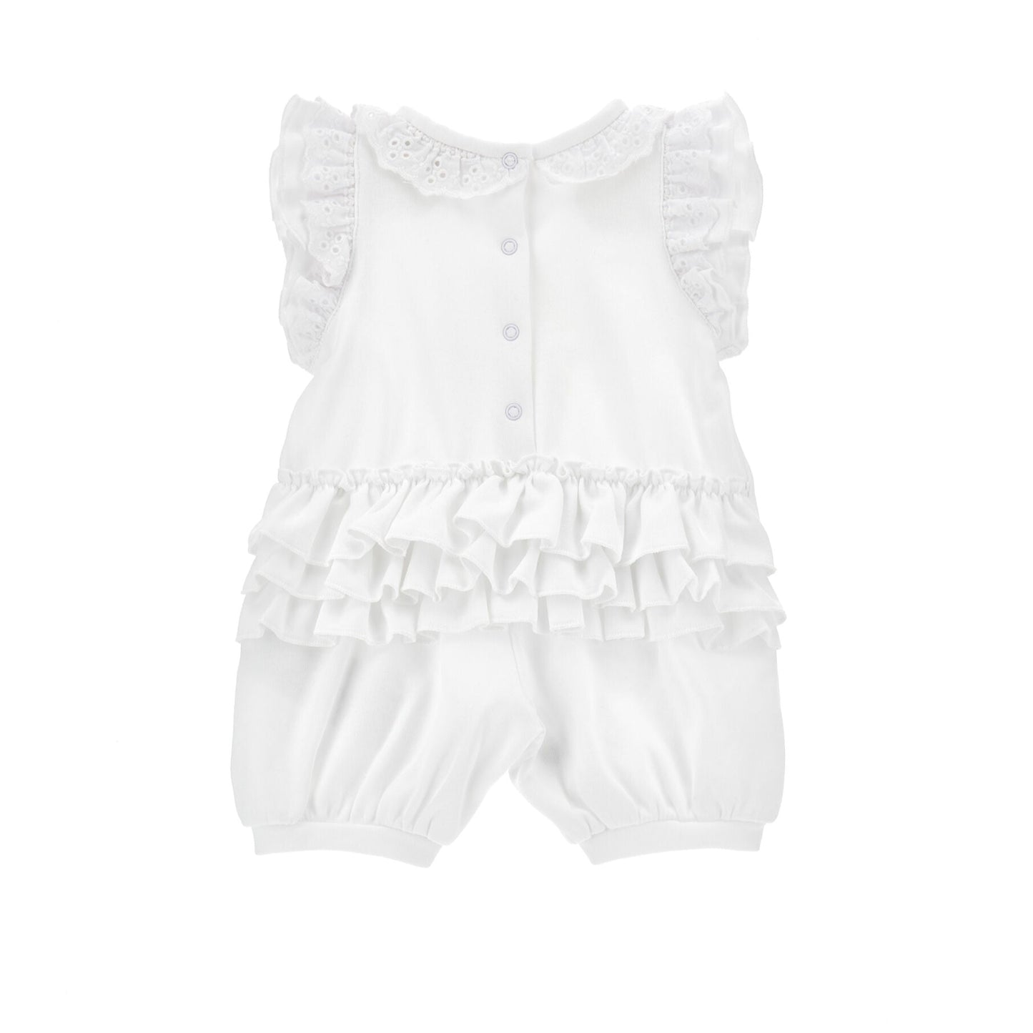 Monnalisa Baby Girl's Sangallo Cotton Romper