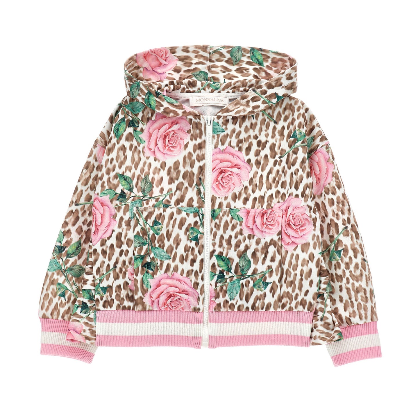 Monnalisa Girl's Leopard Print Hoodie