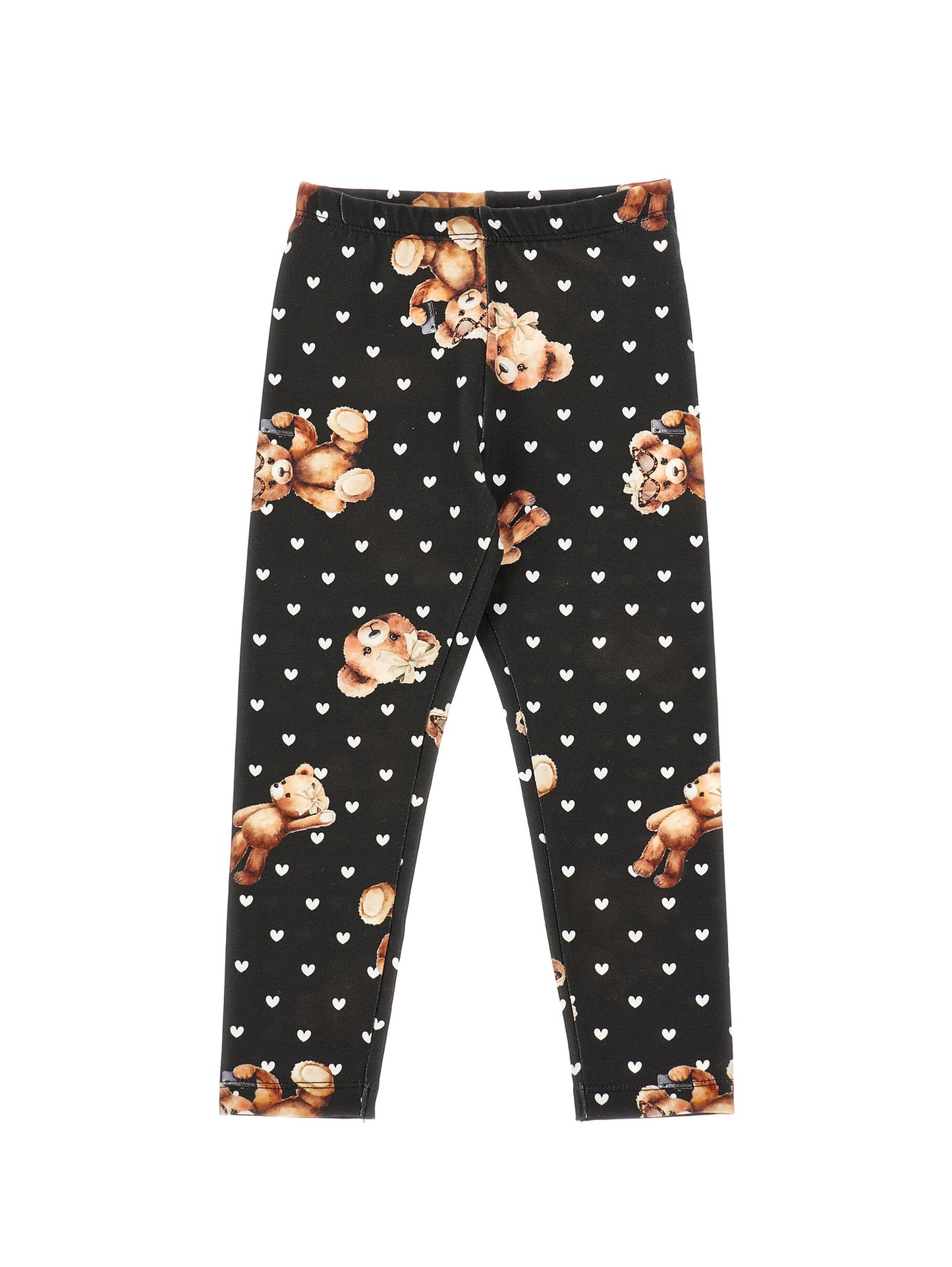 Monnalisa Girl's Teddy Bear & Heart Leggings