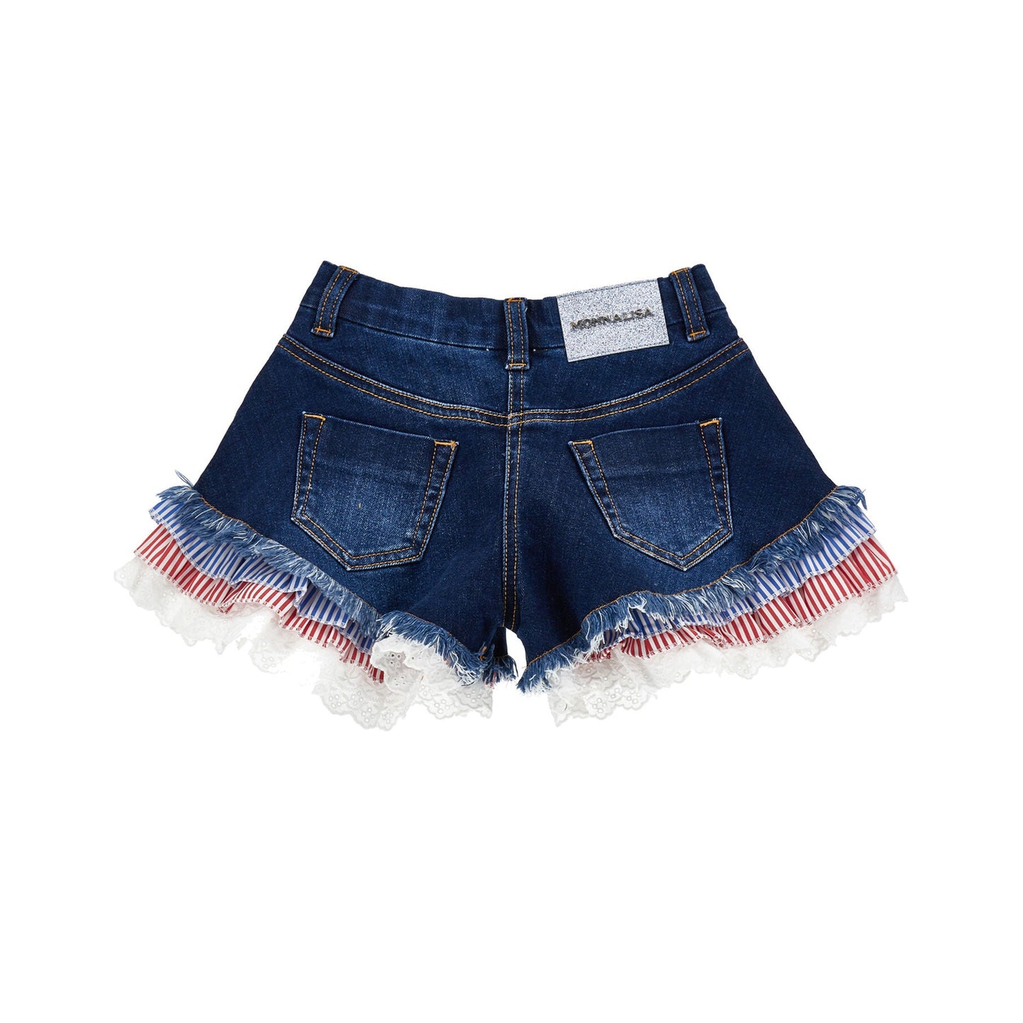 Monnalisa Girl's Candies Denim Shorts