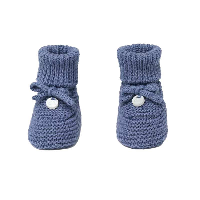 Mayoral Baby Boy's Winter Blue Tricot Booties