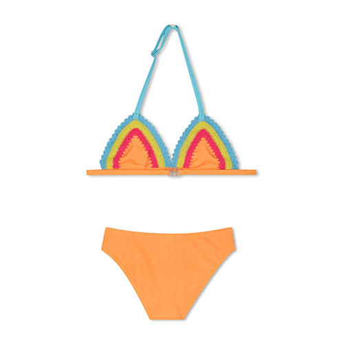 Billie Blush Girl's Peach Triangle Bikini
