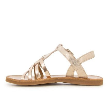 Pom D Api Rose Gold Leather Plagette Love Sandals
