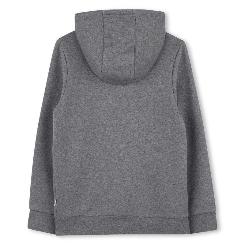 Hugo Boss Boy's Heather Grey Hooded Cardigan