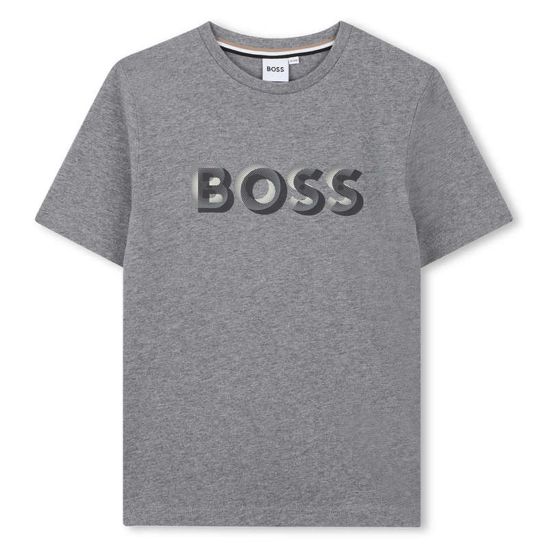Hugo Boss Boy's Heather Grey Short-Sleeved T-Shirt