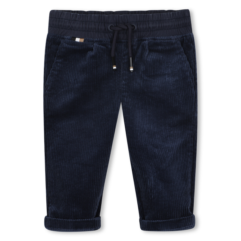 Hugo Boss Baby Boy's Navy Velvet Trousers