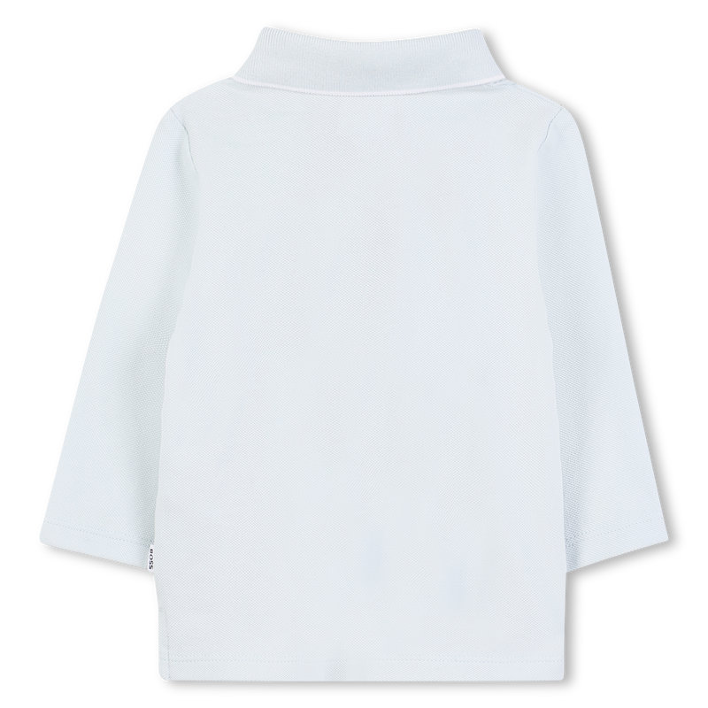Hugo Boss Baby Boy's Pale Blue Long-Sleeved Polo Shirt