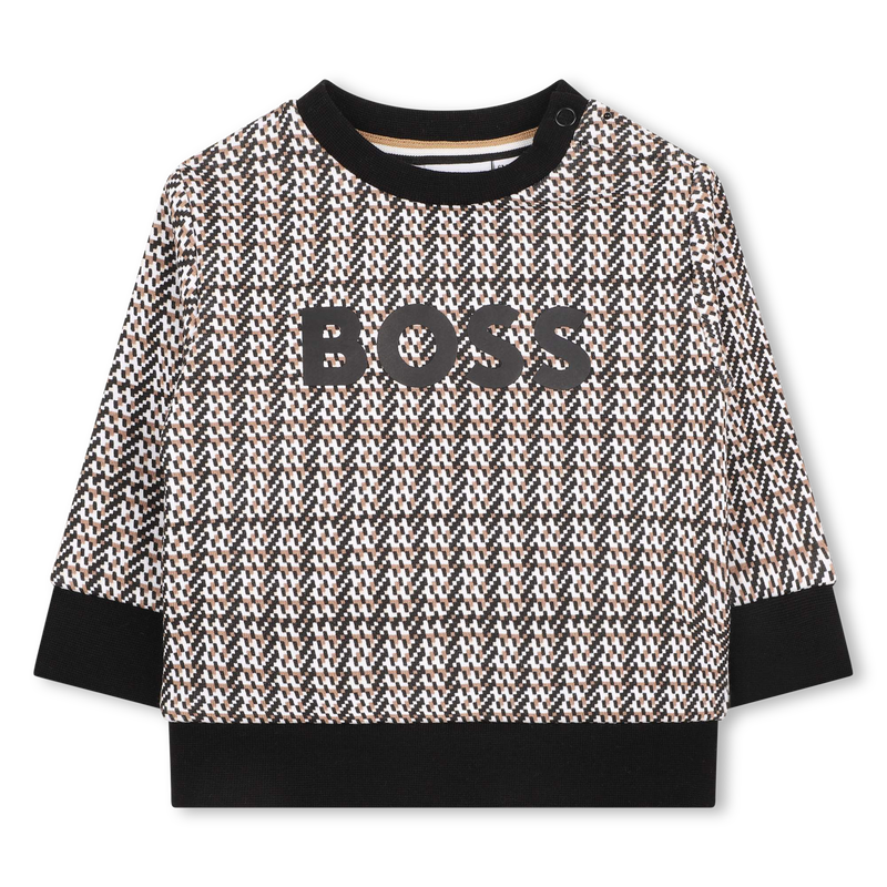 Hugo Boss Baby Boy's Black Round Neck Sweatshirt