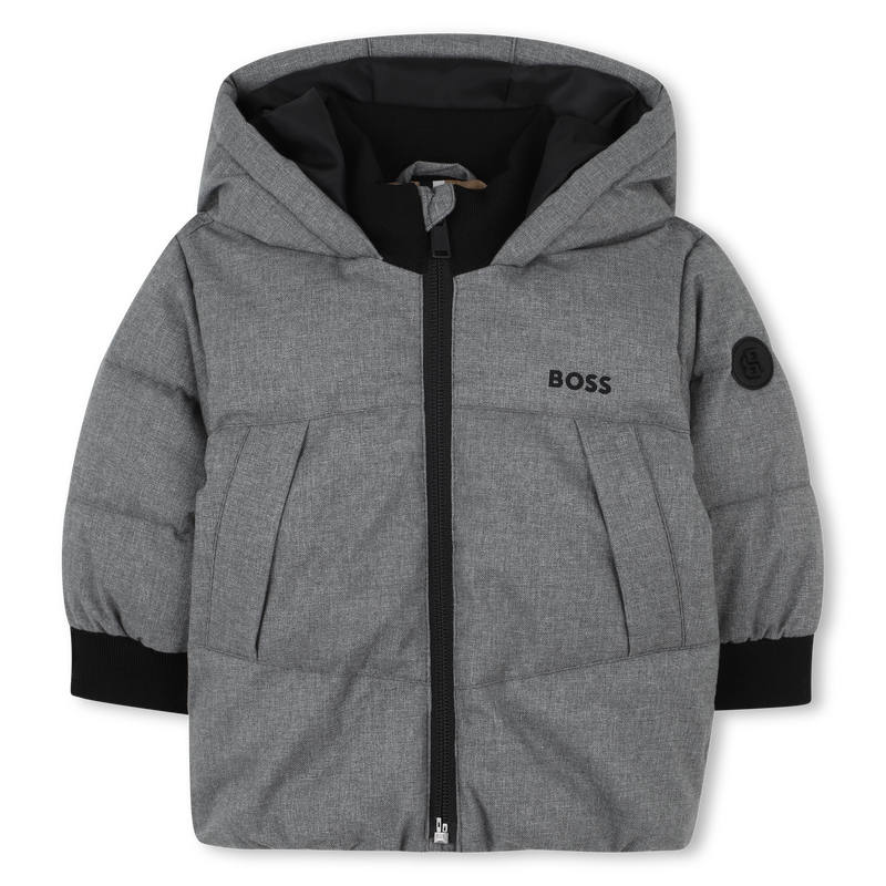 Hugo Boss Baby Boy's Heather Grey Hooded Down Jacket