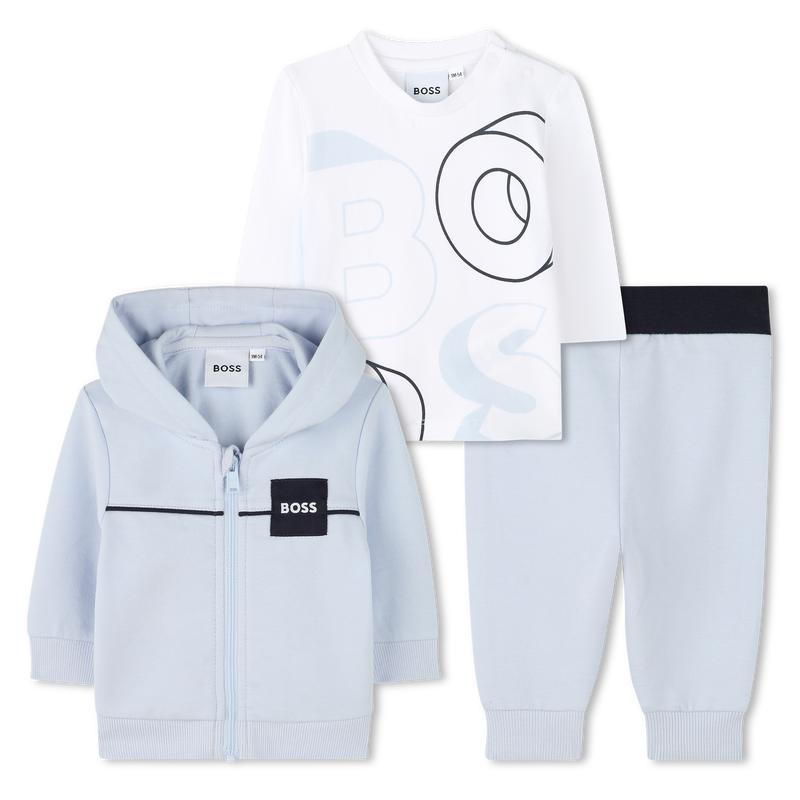 Hugo Boss Baby Boy's Pale Blue 3-Piece Jogger Set