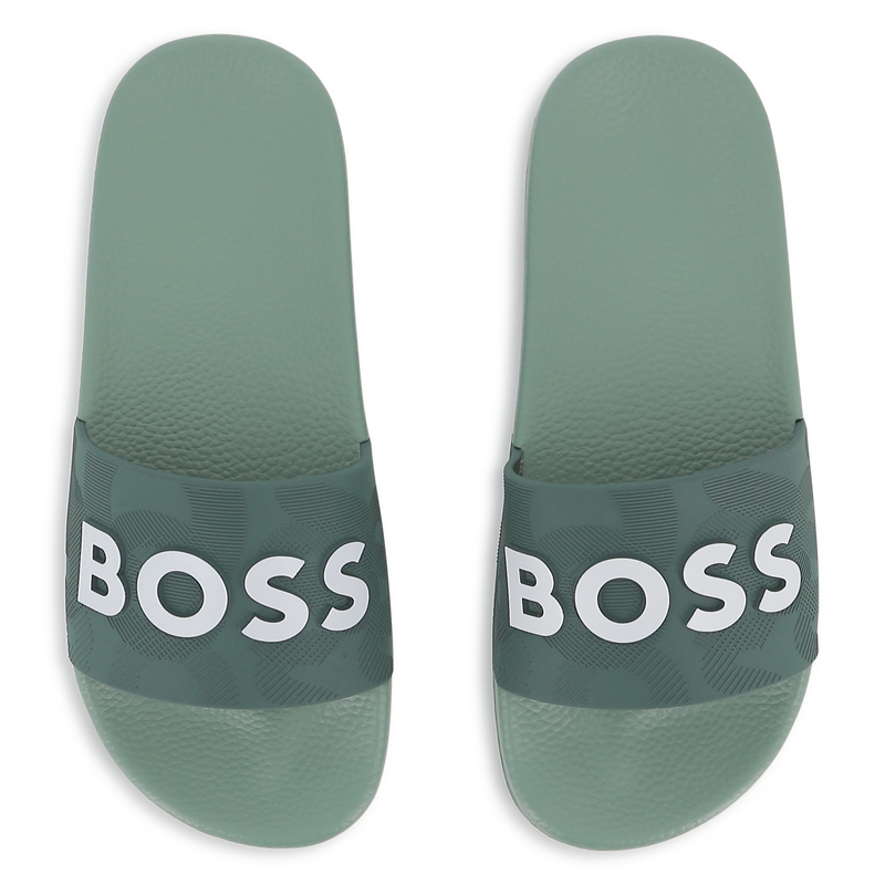 Hugo Boss Boy's Stone Pine Signed Slides