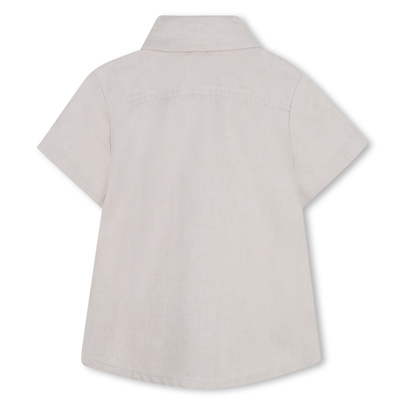 Hugo Boss Baby Boy's Sand Linen Short-Sleeved Shirt