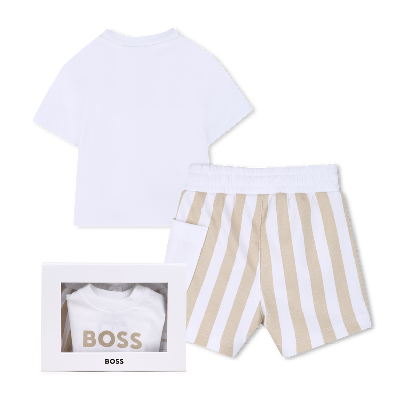 Hugo Boss Baby Boy's Stone & White T-Shirt Set