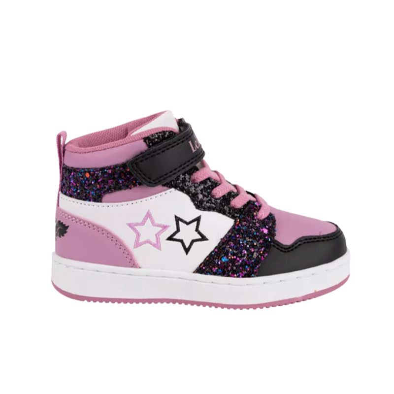 Lelli Kelly Girl's Black Pink Anna High Top Trainers