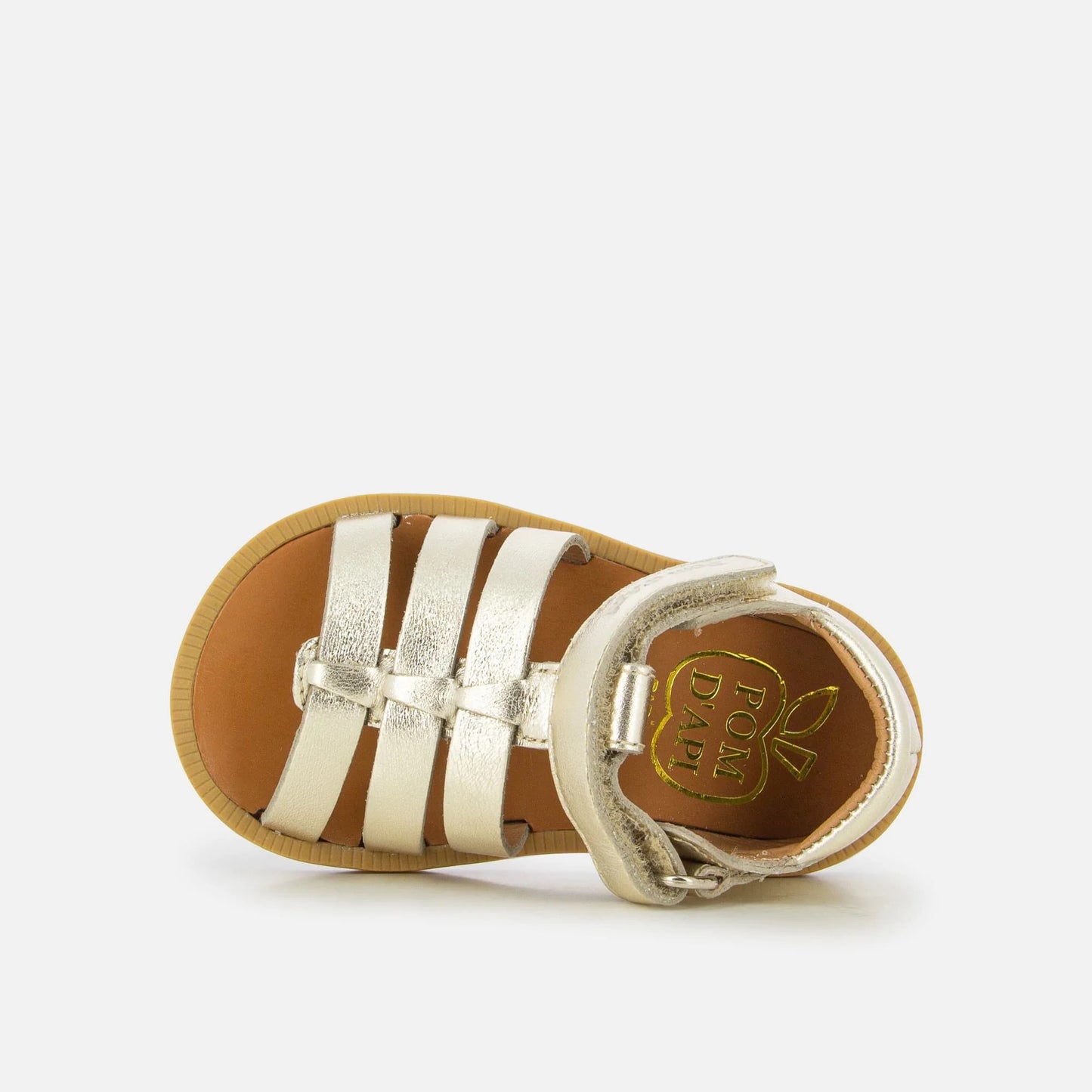 Pom D Api Girl's Platinum Poppy Strap Sandals