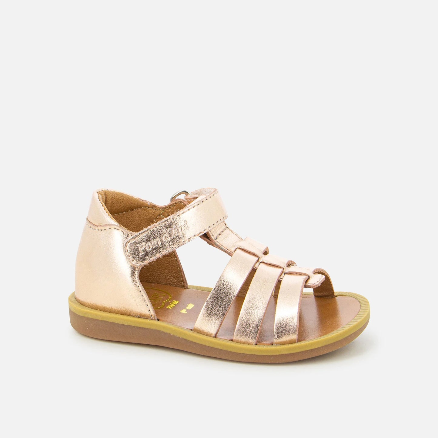 Pom D Api Girl's Poppy Strap Copper Sandals