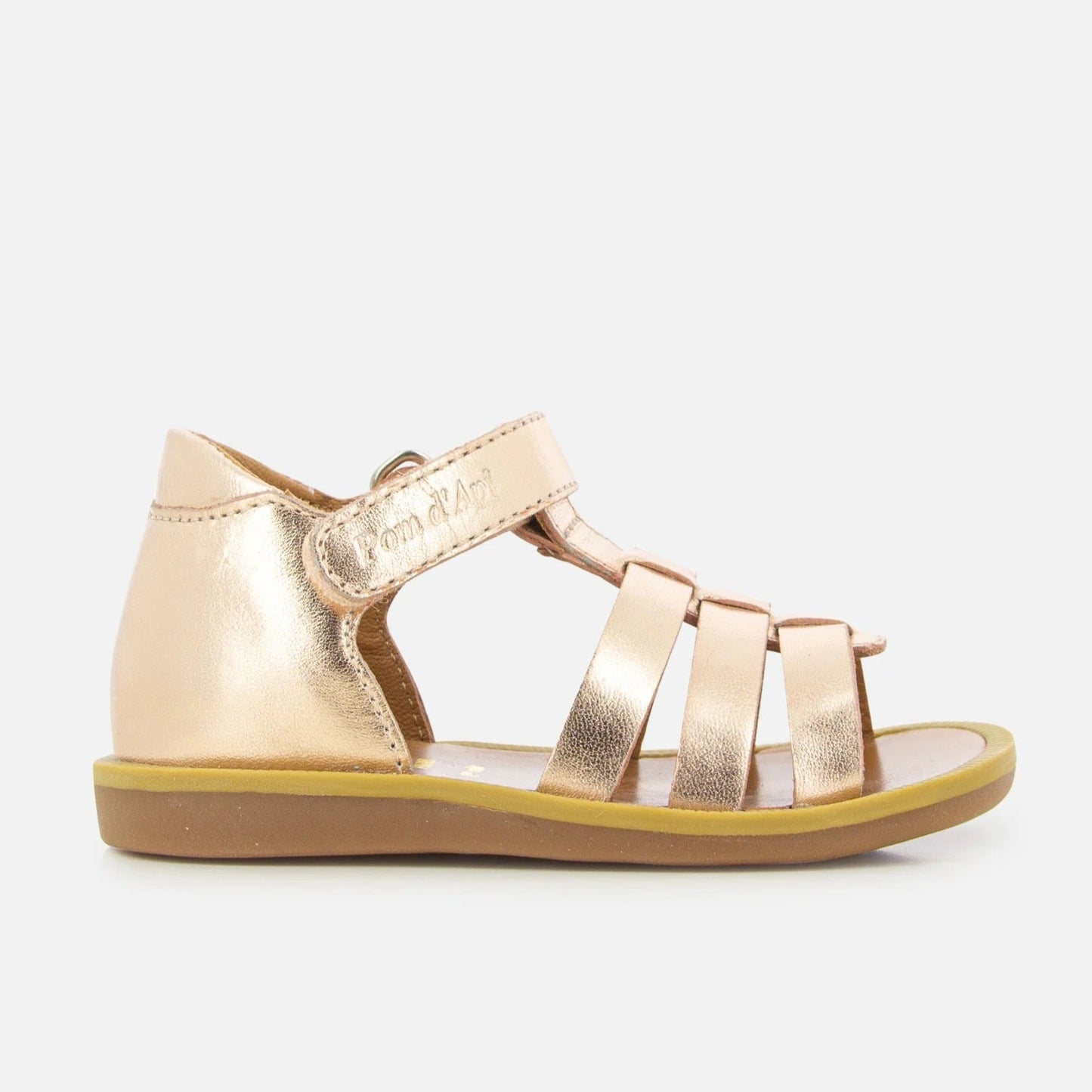 Pom D Api Girl's Poppy Strap Copper Sandals