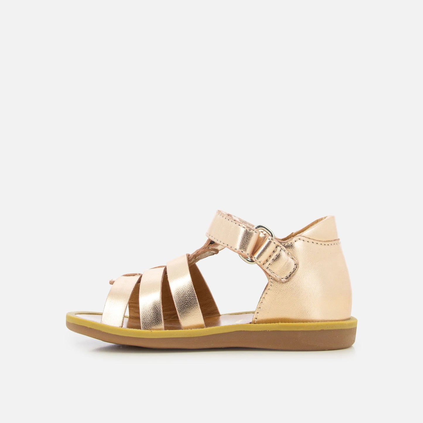 Pom D Api Girl's Poppy Strap Copper Sandals