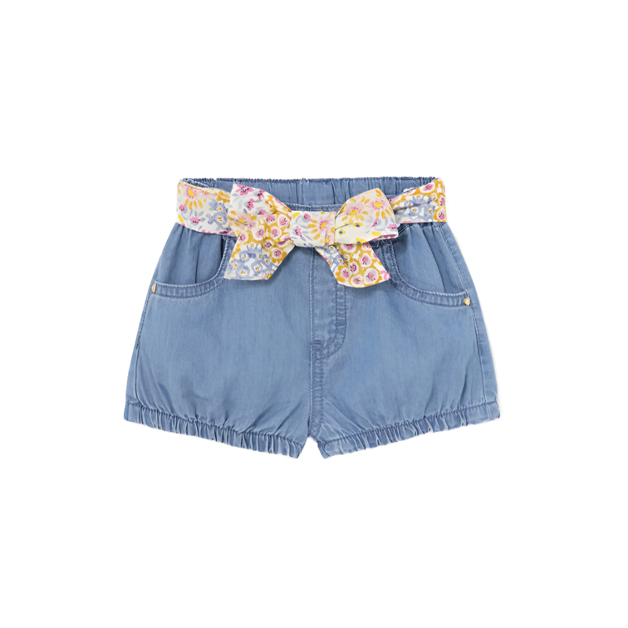 Mayoral Baby Girl's Medium Denim Bow Shorts