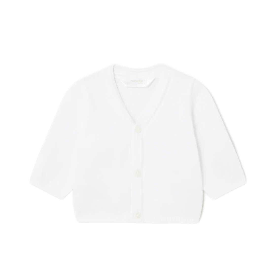 Mayoral Unisex Baby White Cardigan