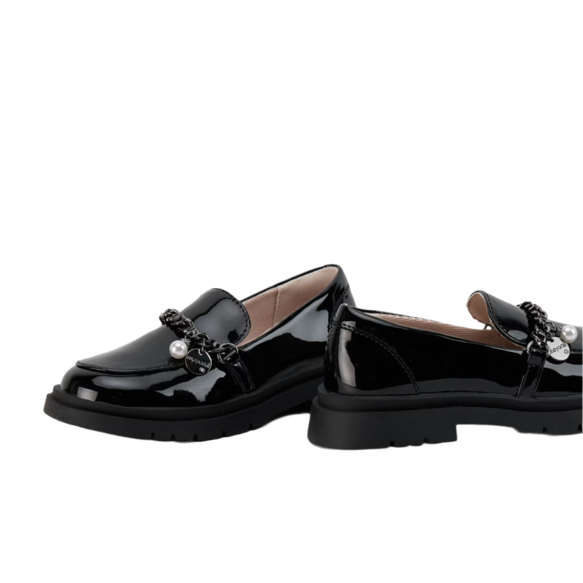 Mayoral Girl's Black Patent Mocasins