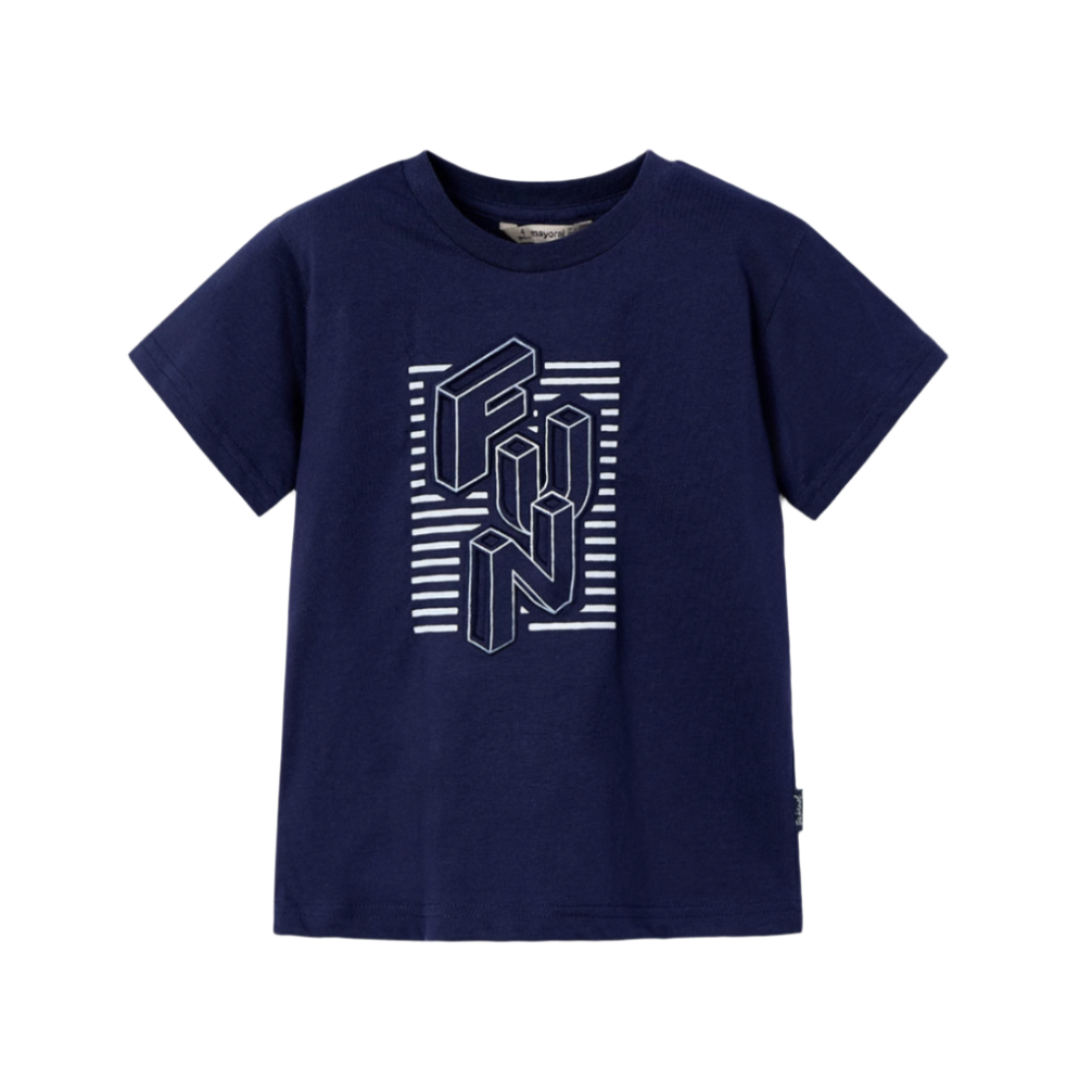 Mayoral boy's Navy Fun Embossed T-Shirt