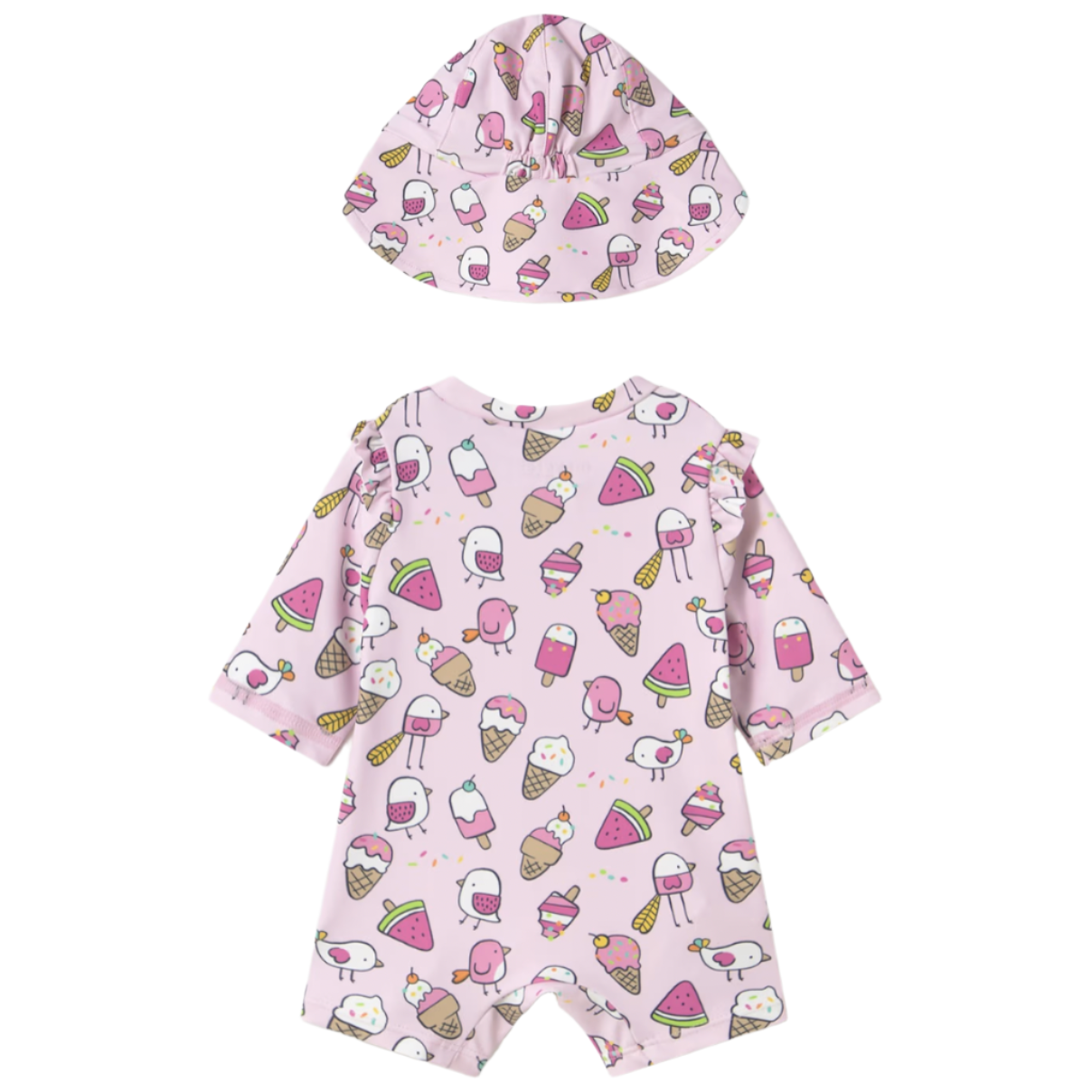 Mayoral Baby Girl's Swimsuit and Hat Set