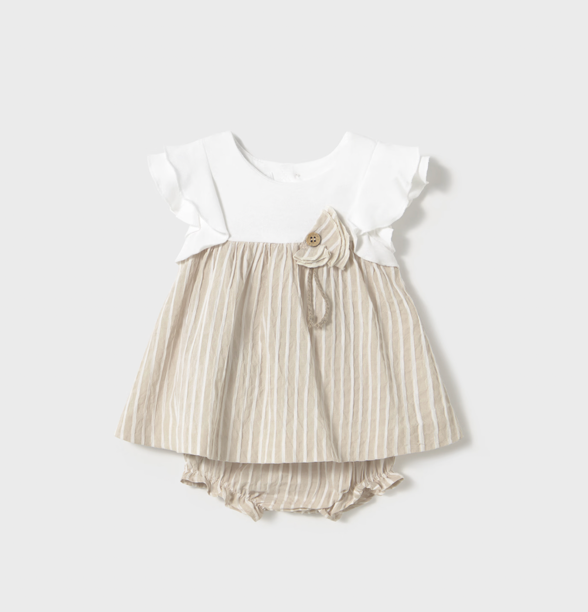 Mayoral Baby Girl's White & Root Combined Dress