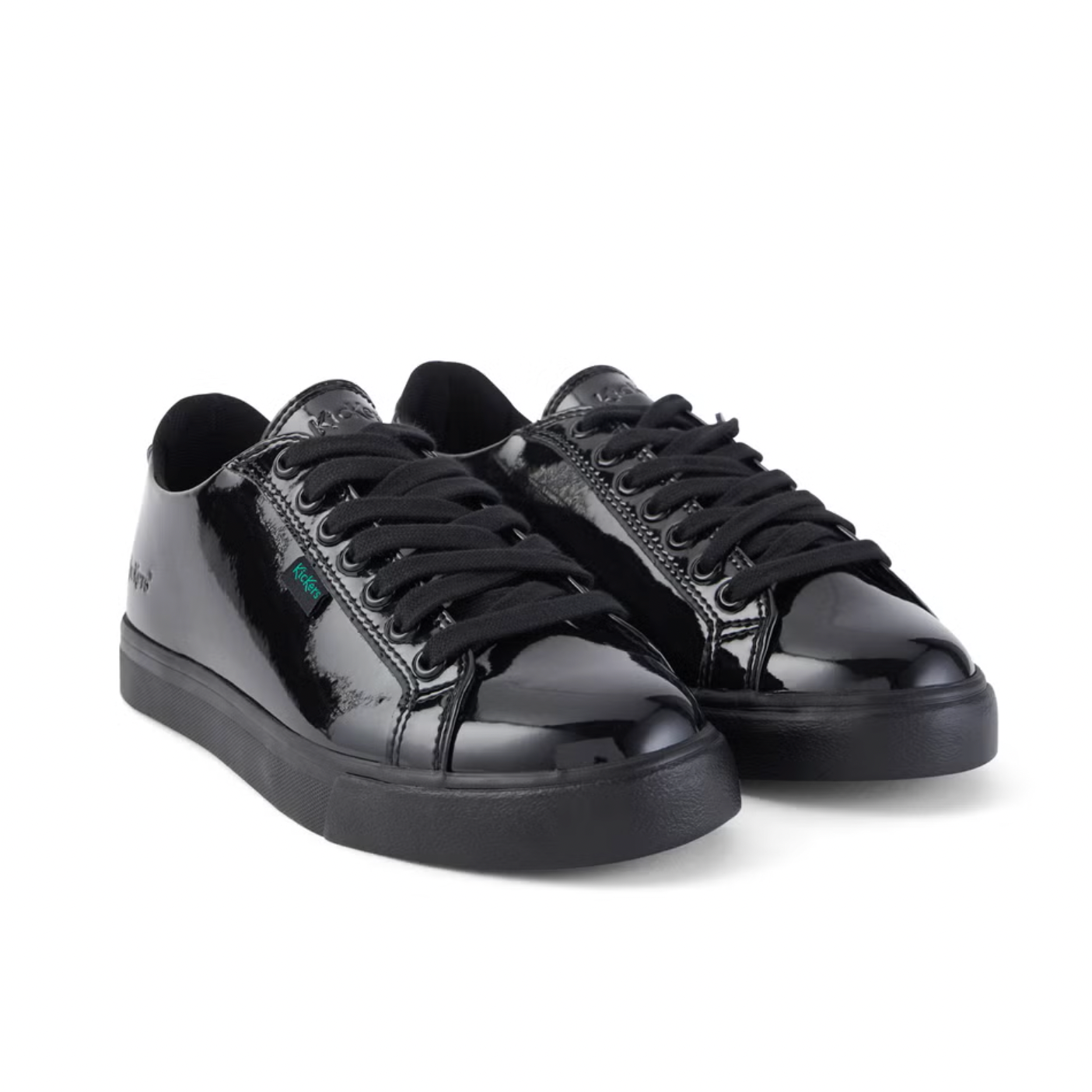 Kickers Girl's Black Patent Tovni Lacer