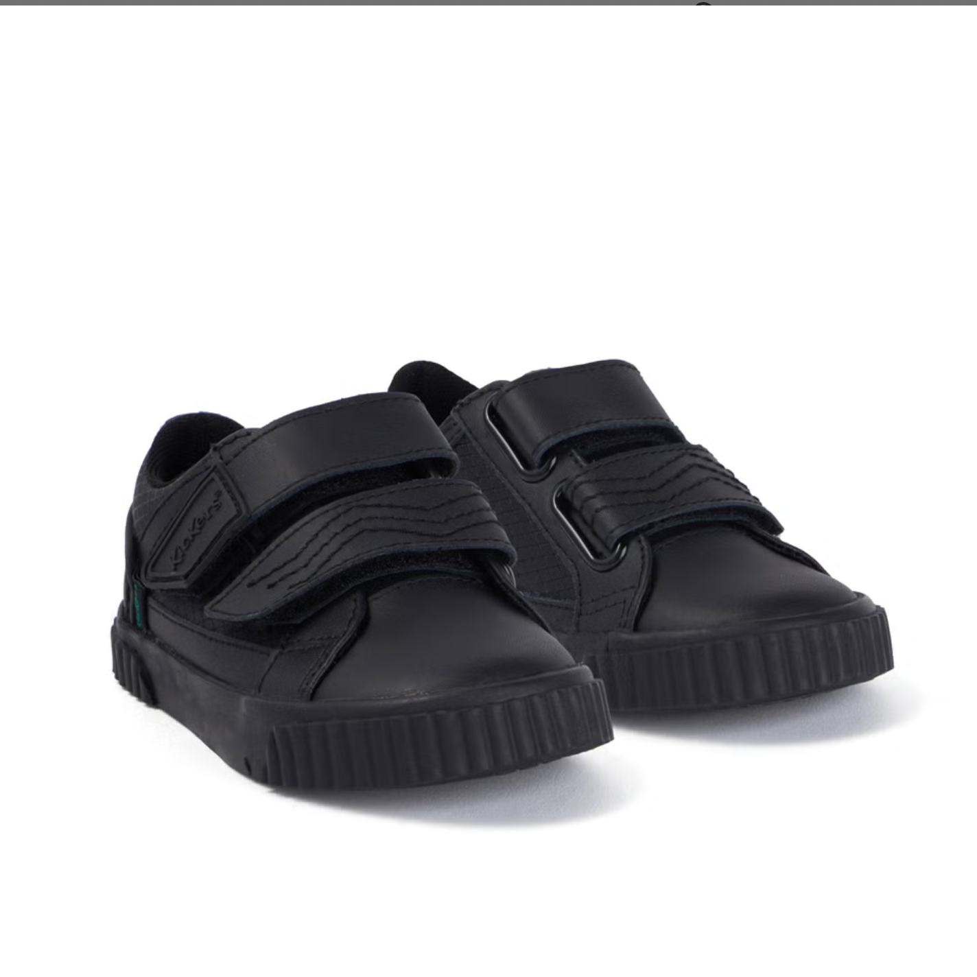 Kickers Infant Boy's Black Leather Tovni Twin Flex