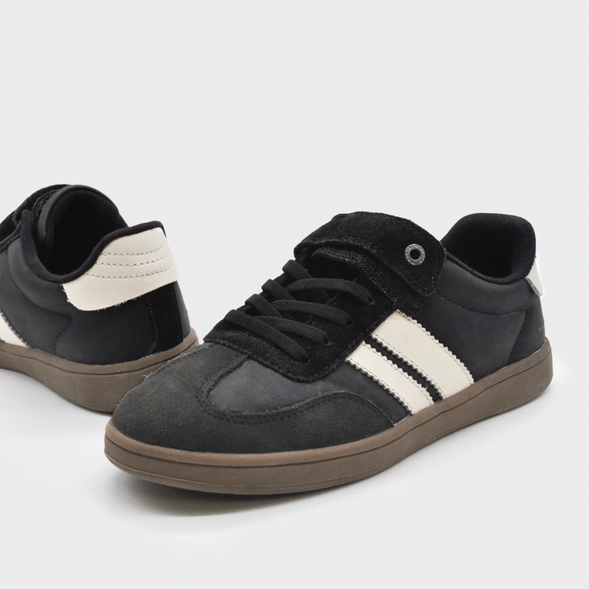 Mayoral Girl's Black Striped Trainers