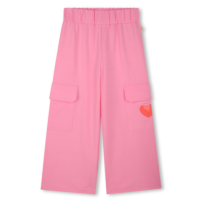 Billie Blush Girl's Pink Wide-Leg Fleece Trousers