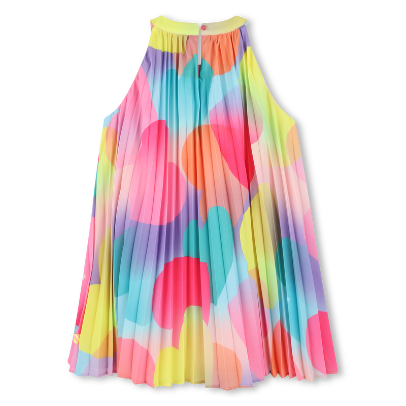 Billie Blush Girl's Multi Pleated Printed Dress