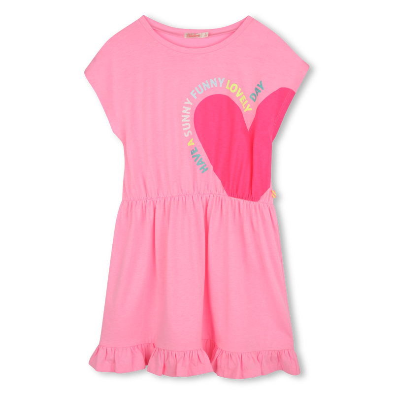 Billie Blush Girl's Pink Flared Printed Dress